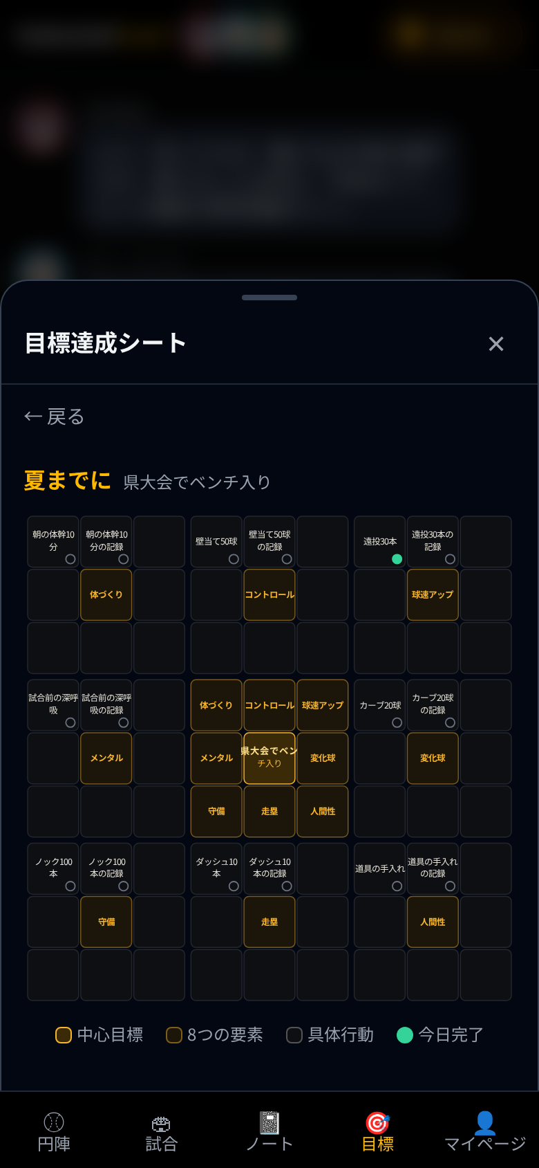 81マスの目標達成シート